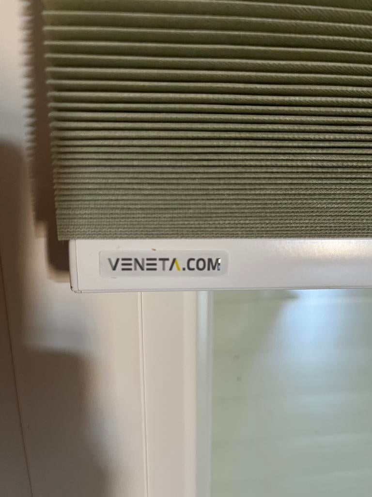 Veneta plissé gordijn groen, Ophalen, Gebruikt, 100 tot 150 cm, 150 tot 200 cm