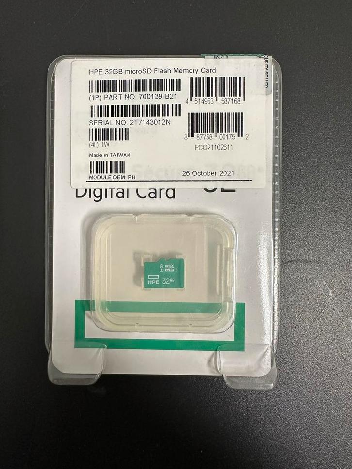 HPE 32GB microSD Flash Geheugenkaart - 700139-B21, Audio, Tv en Foto, Fotografie | Geheugenkaarten, Nieuw, MicroSDHC, 32 GB, Overige