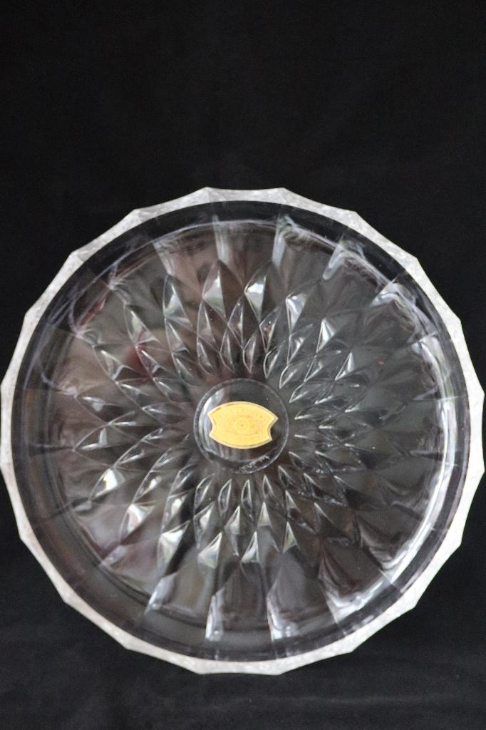 Vintage Val St Lambert grote kristallen dienblad, Antiek en Kunst, Ophalen of Verzenden