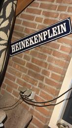 Emaille Heinekenplein Straatnaambord - Uniek decoratie, Verzamelen, Ophalen of Verzenden, Gebruikt, Reclamebord