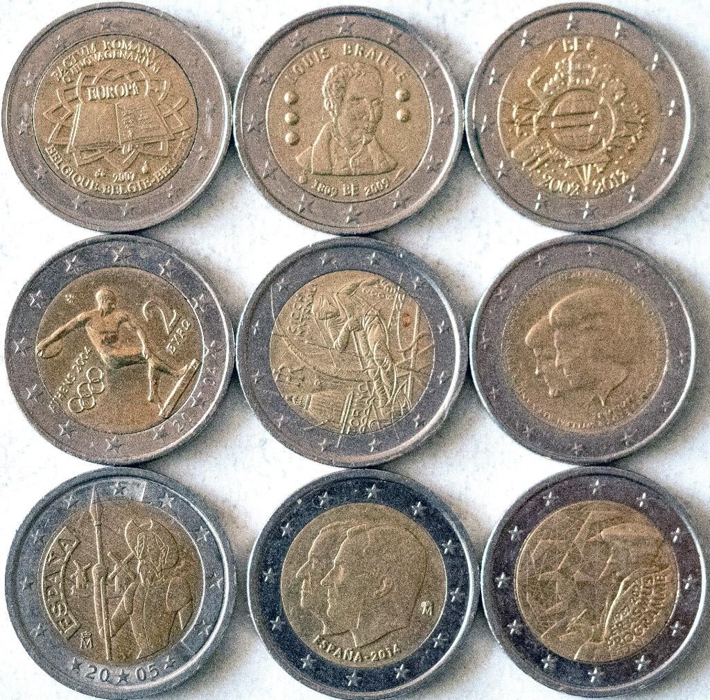 Diverse bijzondere euro munten (2), Postzegels en Munten, Verzenden, Overige landen, 2 euro, Losse munt