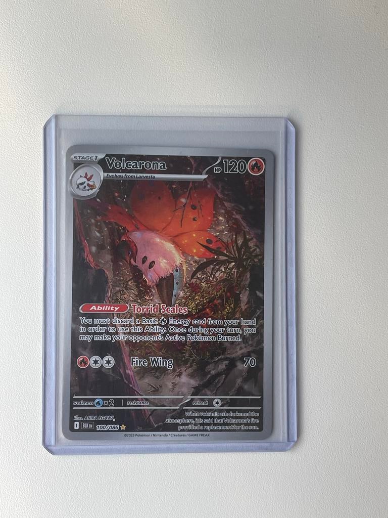 Volcarona 100/086 Pokémon Kaart - Black Bolt, Hobby en Vrije tijd, Verzamelkaartspellen | Pokémon, Ophalen of Verzenden, Zo goed als nieuw