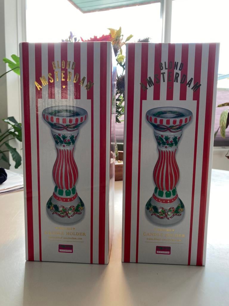 Blond Amsterdam Christmas Candle Holder, Overige materialen, 25 tot 50 cm, Wit, Nieuw