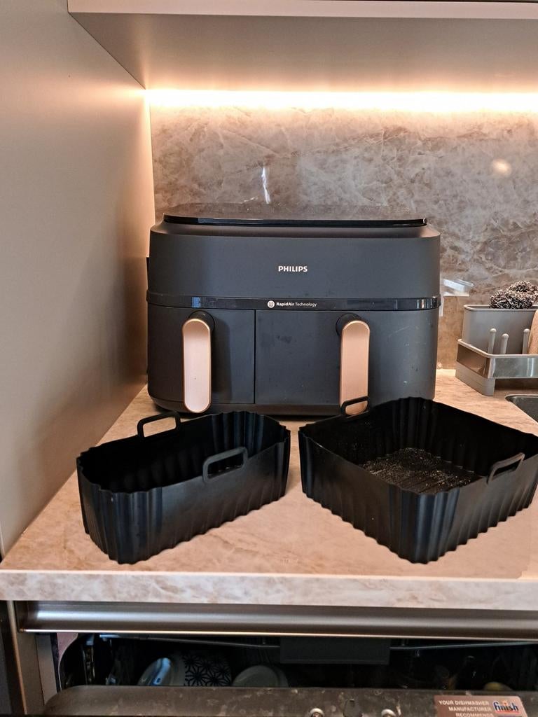 Zo goed als nieuwe Philips Rapid Air 3000 Airfryer - 9L, Ophalen, Zo goed als nieuw, Airfryer