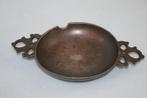 Antieke tinnen asbak, doorsnede ongeveer 13 cm, Ophalen of Verzenden
