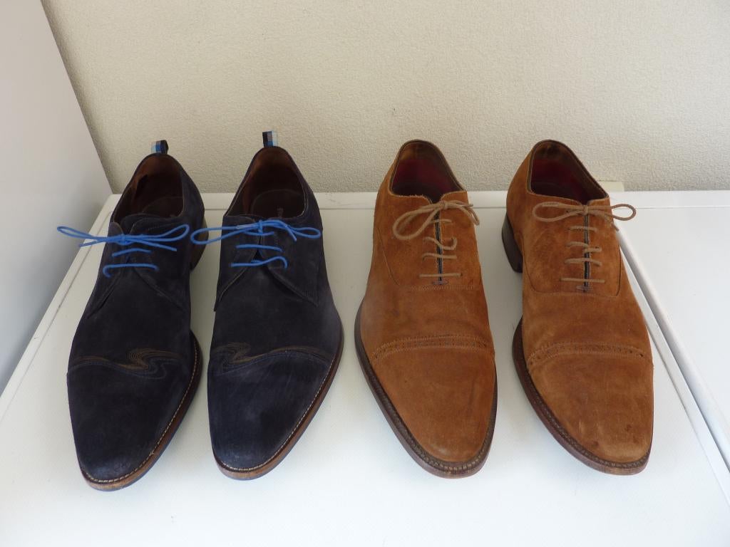 2 Paar van Bommel suede herenschoenen. Maat 12., Overige kleuren, Floris van Bommel, Ophalen of Verzenden, Gedragen