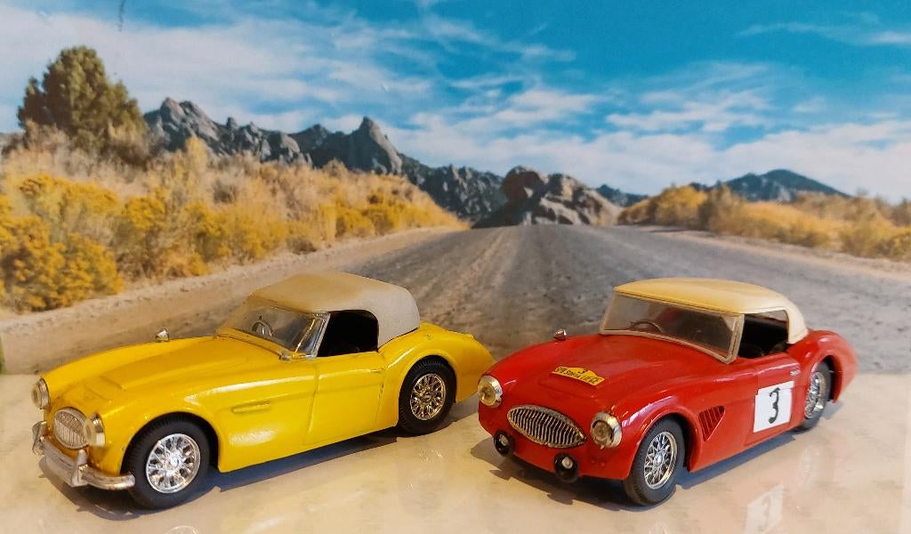 1:43 2 x Austin Healey MK3 Closed 1963/1964 Vitesse 170+173, Ophalen of Verzenden, Gebruikt, Auto, Overige merken
