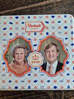 Verkade biscuitblik 2013 Beatrix/Alexander, Verzamelen, Blikken, Ophalen of Verzenden, Gebruikt, Koek(jes), Verkade