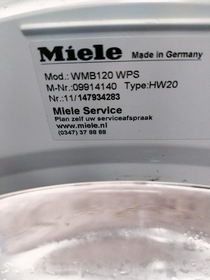 Miele Wasmachine WMB120 WPS - Zo goed als nieuw + Garantie, Witgoed en Apparatuur, Wasmachines, Zo goed als nieuw, Ophalen of Verzenden