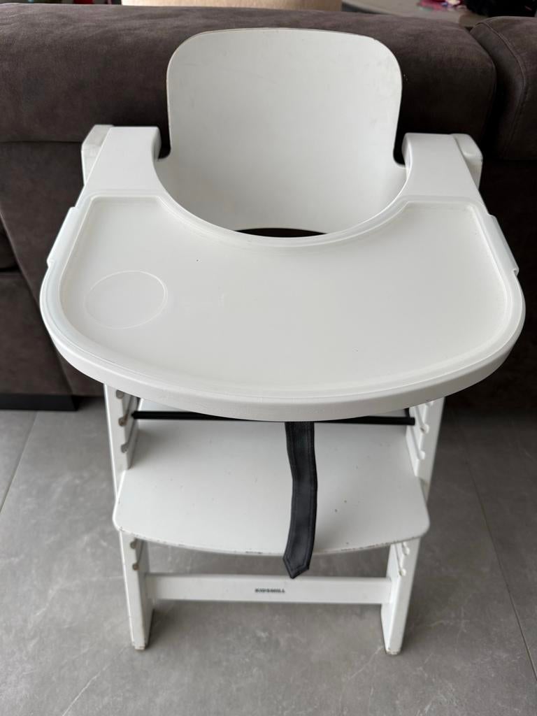 Kidsmill Eetstoel met Eetbladbeschermer, Ophalen, Gebruikt, Meegroeistoel, Afneembaar eetblad