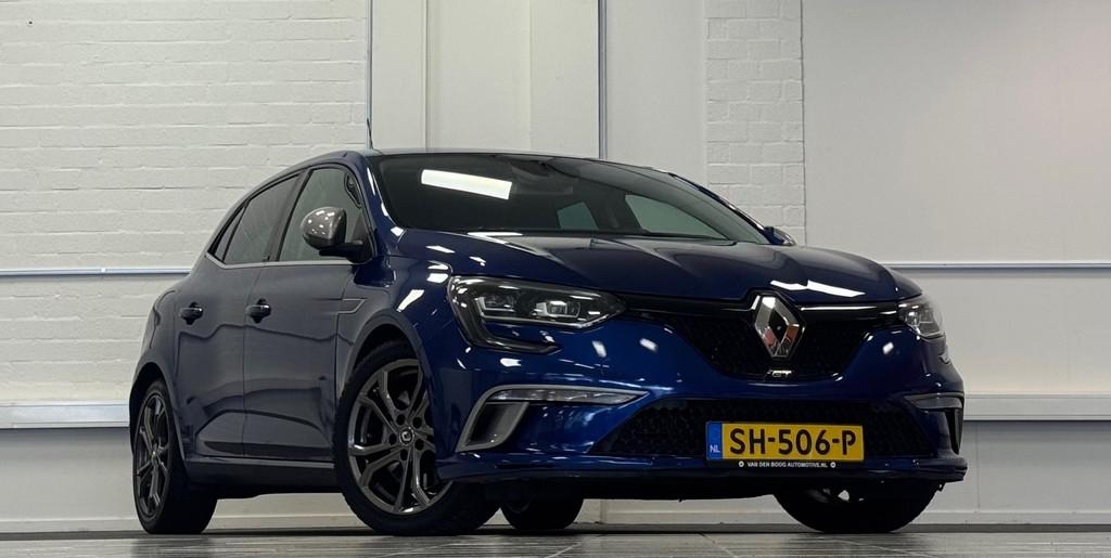 Renault Mégane 1.6 TCe GT 225PK Stage 1 Alcantara Trekhaak, Gebruikt, 4 cilinders, Blauw, 1650 kg