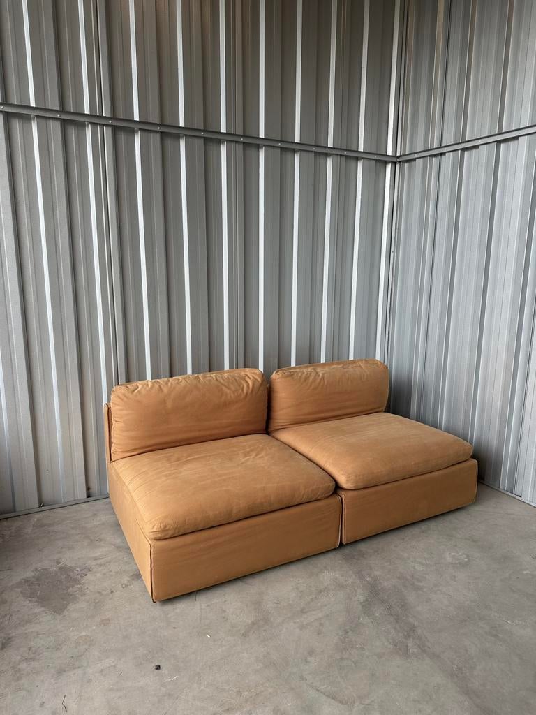 Zanotta vintage elementen bank sofa, Ophalen, Stof, Gebruikt, 150 tot 200 cm