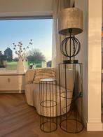 Schemerlamp op sokkel, Huis en Inrichting, Lampen | Vloerlampen, Ophalen, Gebruikt, Minder dan 100 cm, Metaal