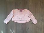 Nieuw 50€: roze korte sweater met pailletten; mt. 110/116, Meisje, Trui of Vest, Nieuw, Ophalen of Verzenden