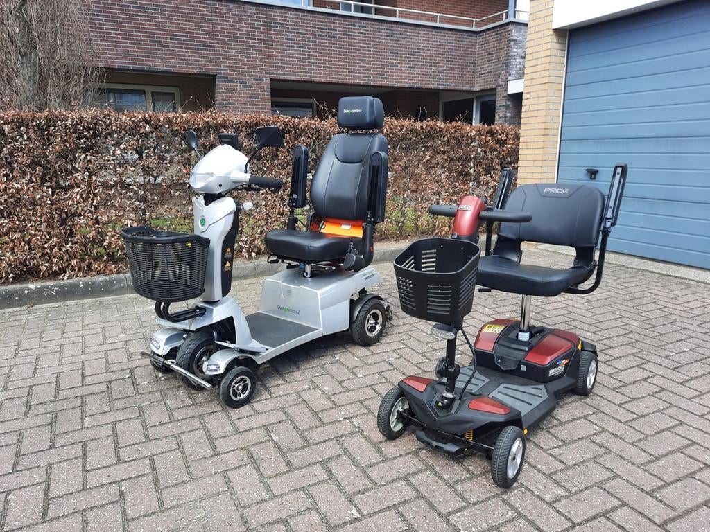 lichtgewicht 4 wielen Pride scootmobiel en Quingo Vitess II, Ophalen, 10 km/u of minder, Pride, Zo goed als nieuw