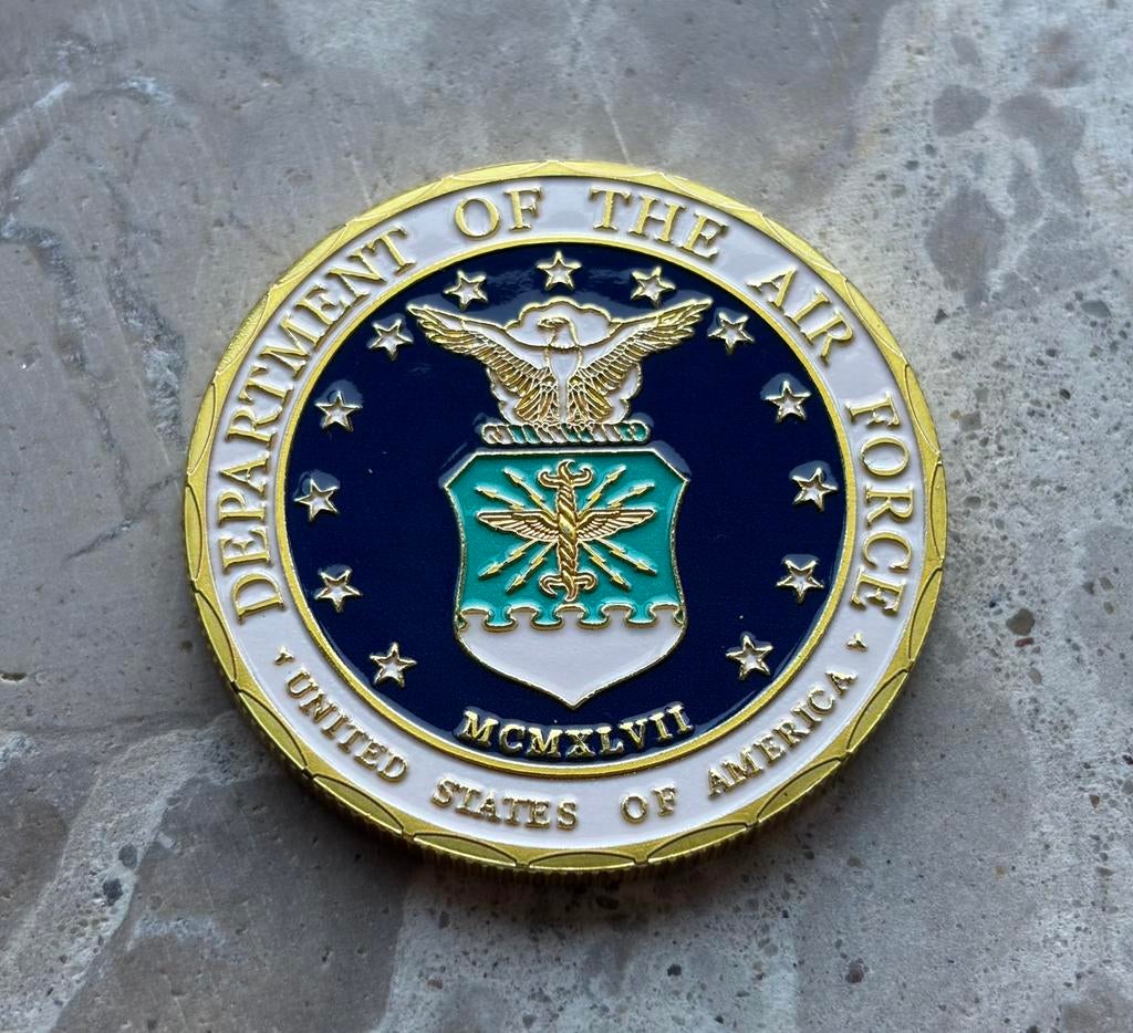 US Air Force combat control team coin, Verzamelen, Ophalen of Verzenden, Luchtmacht, Amerika, Embleem of Badge
