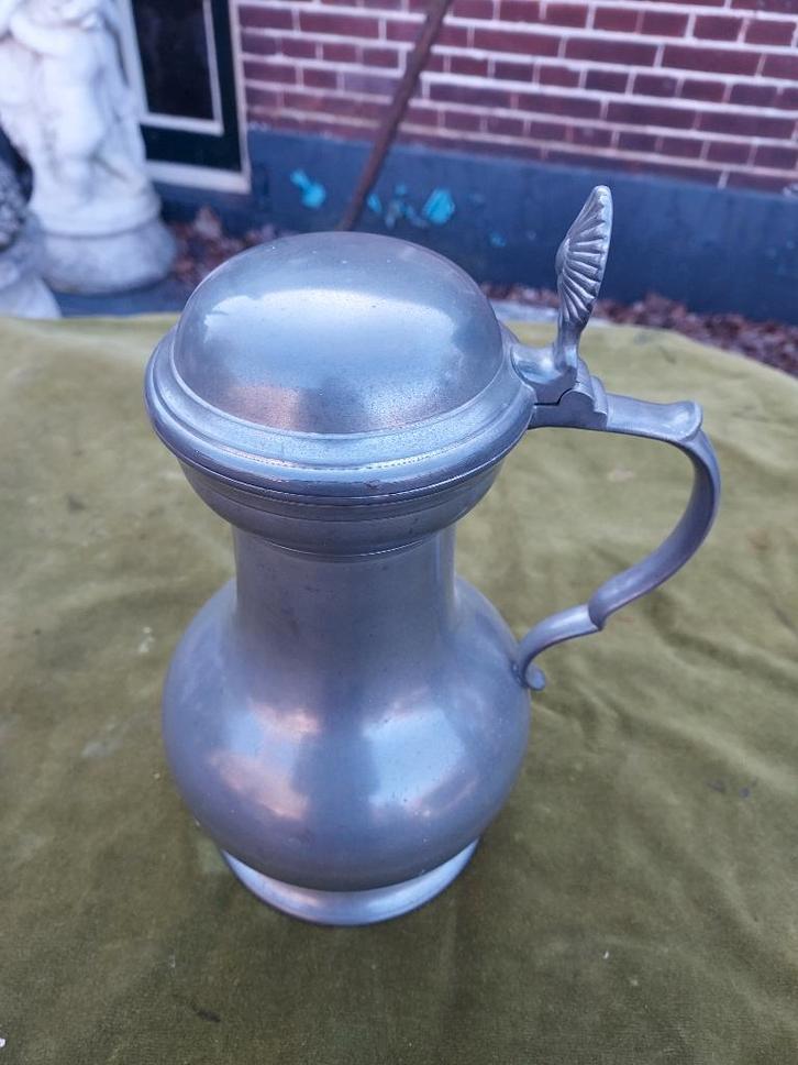 Tinnen klepkan met oor, Tollenaar & co., Antiek en Kunst, Antiek | Tin, Verzenden