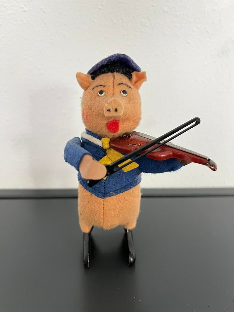 Schuco varken met viool, Ophalen of Verzenden