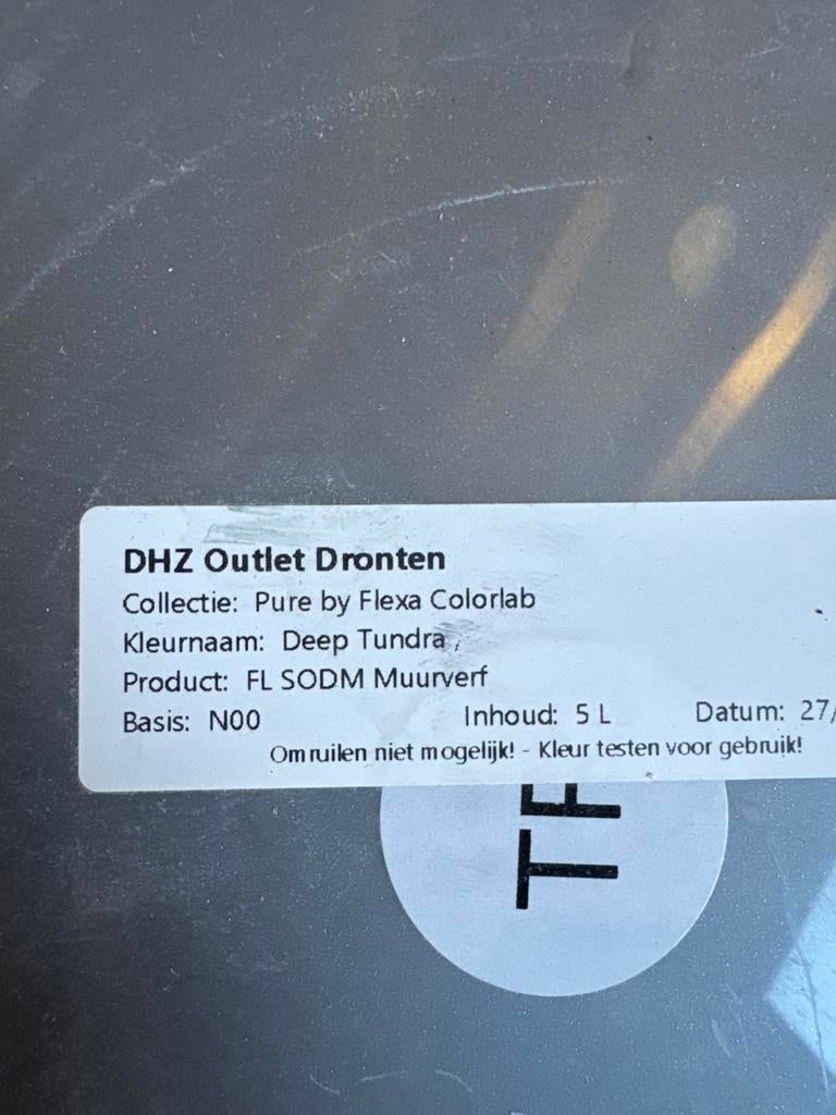 Vermeer Gigadek Mat Muurverf - Deep Tundra 5L, Ophalen, Overige kleuren, Nieuw, Verf