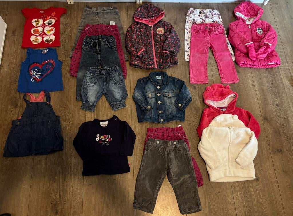 Kleding pakketje  mt 74 tm mt 86  17 delig voor €7,50  TEAB, Kinderen en Baby's, Babykleding | Maat 74, Ophalen of Verzenden, Gebruikt