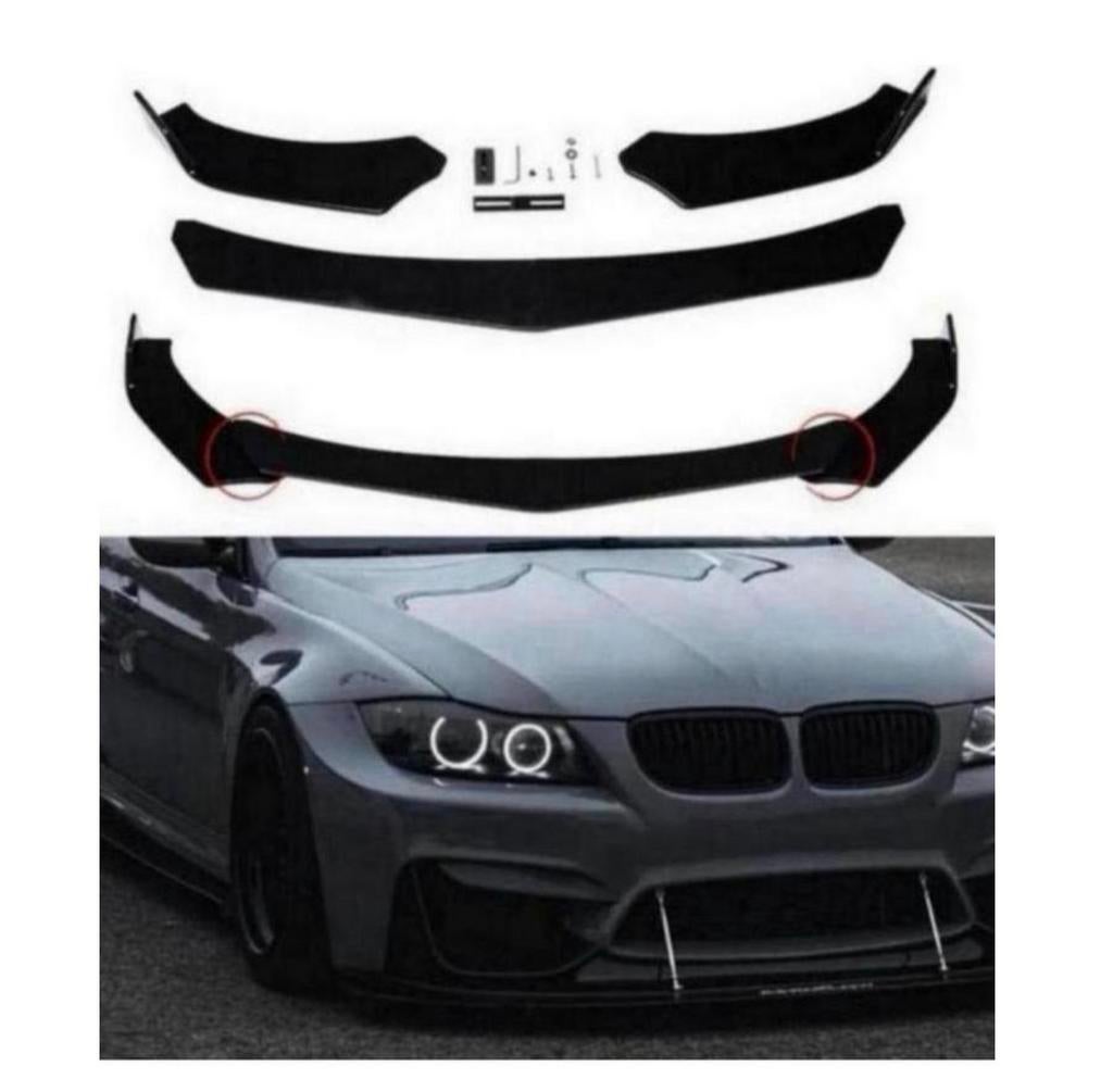 BMW 3-serie Bumperlip glans zwart E46 E90 E91 E93 F30 F31, Auto diversen, Tuning en Styling, Ophalen of Verzenden