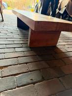 Eiken bielzen stoere salontafel/ wastafelblad waskom/ of ?, Huis en Inrichting, Ophalen, Gebruikt, Stoer, Eikenhout