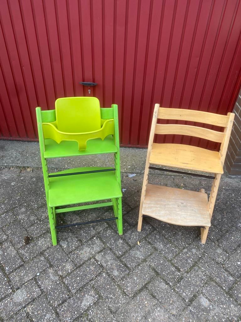 Stokke tripp trapp meegroeistoel met babyset, Ophalen of Verzenden, Gebruikt, Meegroeistoel