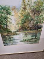 schilderij bomen en water herman ouboter, Ophalen of Verzenden, 'T Olde Gre-j, Info@toldegrej.nl, Endepoelstraat 20f Didam