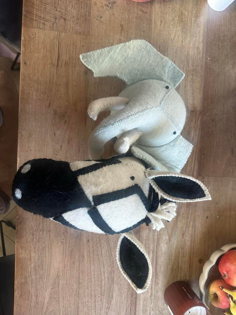 Kidsdepot Dierenkoppen - Zebra en Olifant Wanddecoratie, Ophalen of Verzenden, Zo goed als nieuw, Wanddecoratie