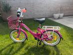 Alpina kinderfiets 16 inch - Roze met mandje en bagagedrager, Ophalen of Verzenden, Gebruikt, 16 tot 20 inch, Zijwieltjes