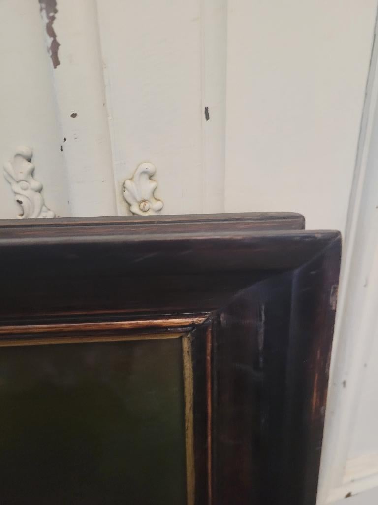 Antieke houten lijst met prent Madonna, Ophalen of Verzenden