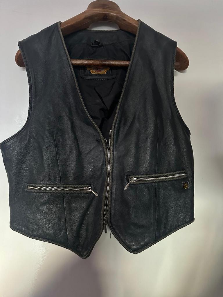 Harley-Davidson Leren Vest - Zwart M/L, Ophalen of Verzenden, Tweedehands, Dames, Overige typen