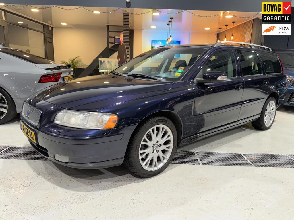 Volvo V70 2.0T Edition Sport AUT|7 Persoon|MEMORY|LEDER|STOE, Automaat, Gebruikt, Zwart, Blauw