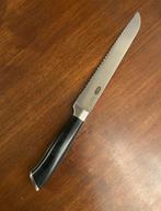 Broodmes 34 cm Buretti, Ophalen, Zo goed als nieuw, Rvs of Chroom, Vaatwasserbestendig