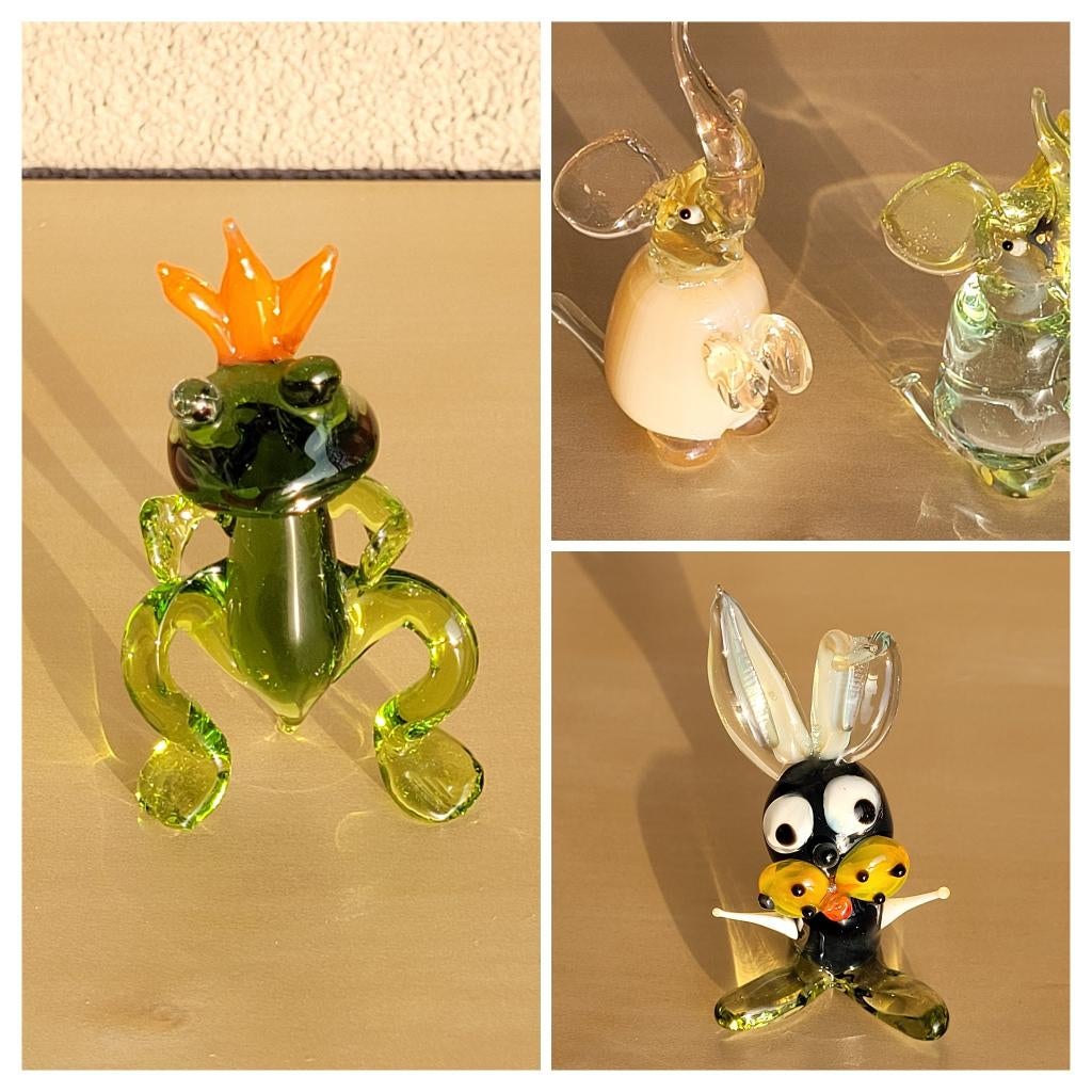 Leuke glazen dieren miniaturen, Verzamelen, Beelden en Beeldjes, Ophalen of Verzenden, Zo goed als nieuw, Dier