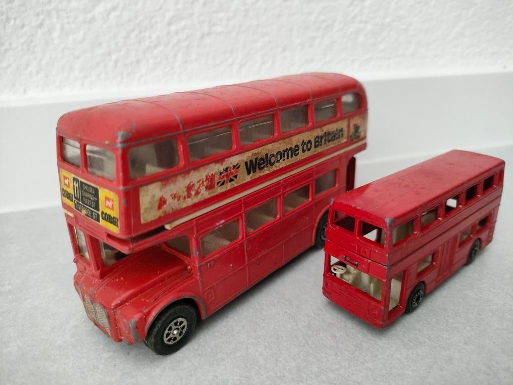 Engelse dubbeldekker vintage model speelgoed antiek, Ophalen, Gebruikt, Auto, Overige merken