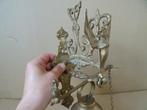 Vintage bronzen bel deurbel kloosterbel poortbel met engel, Ophalen of Verzenden