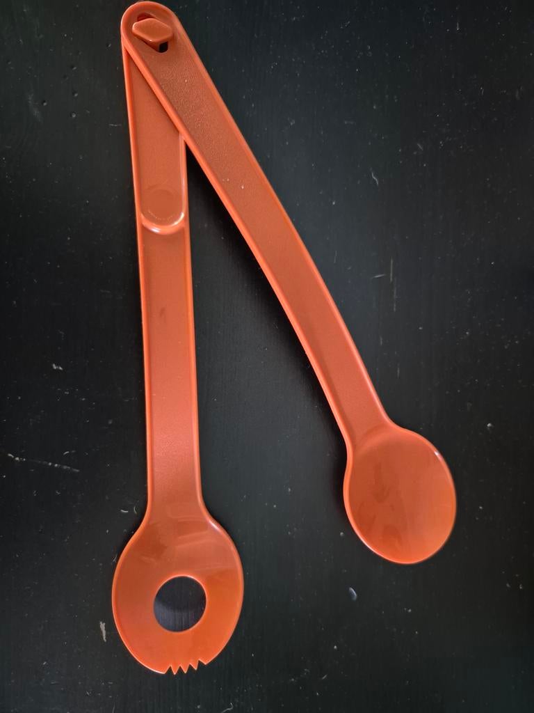 Mooi oranje slacouvert/sla couvert jaren 70, Huis en Inrichting, Keuken | Tupperware, Ophalen of Verzenden, Zo goed als nieuw