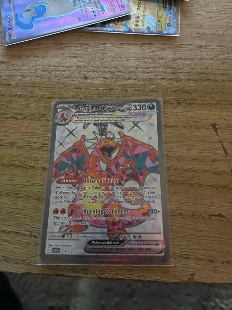 Pokémon Kaarten: Charizard EX, Pidgeot EX, Absol EX, Ophalen, Zo goed als nieuw, Meerdere kaarten, Foil