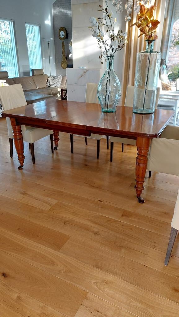 Mooie  originele engelse mahoniehouten tafel ., Huis en Inrichting, Tafels | Eettafels, Ophalen, Gebruikt, 100 tot 150 cm, 150 tot 200 cm