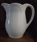 Vintage Witte Keramische Kan/Vaas, H 25 - br 15,5 cm bovenka, Ophalen of Verzenden