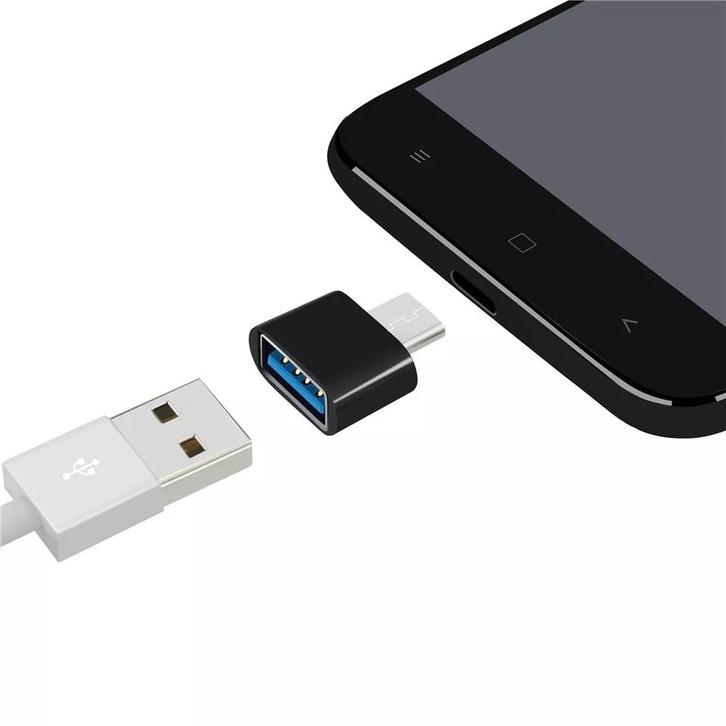 Verloopadapters USB A > USB C, Telecommunicatie, Mobiele telefoons | Telefoon-opladers, Nieuw, Ophalen of Verzenden