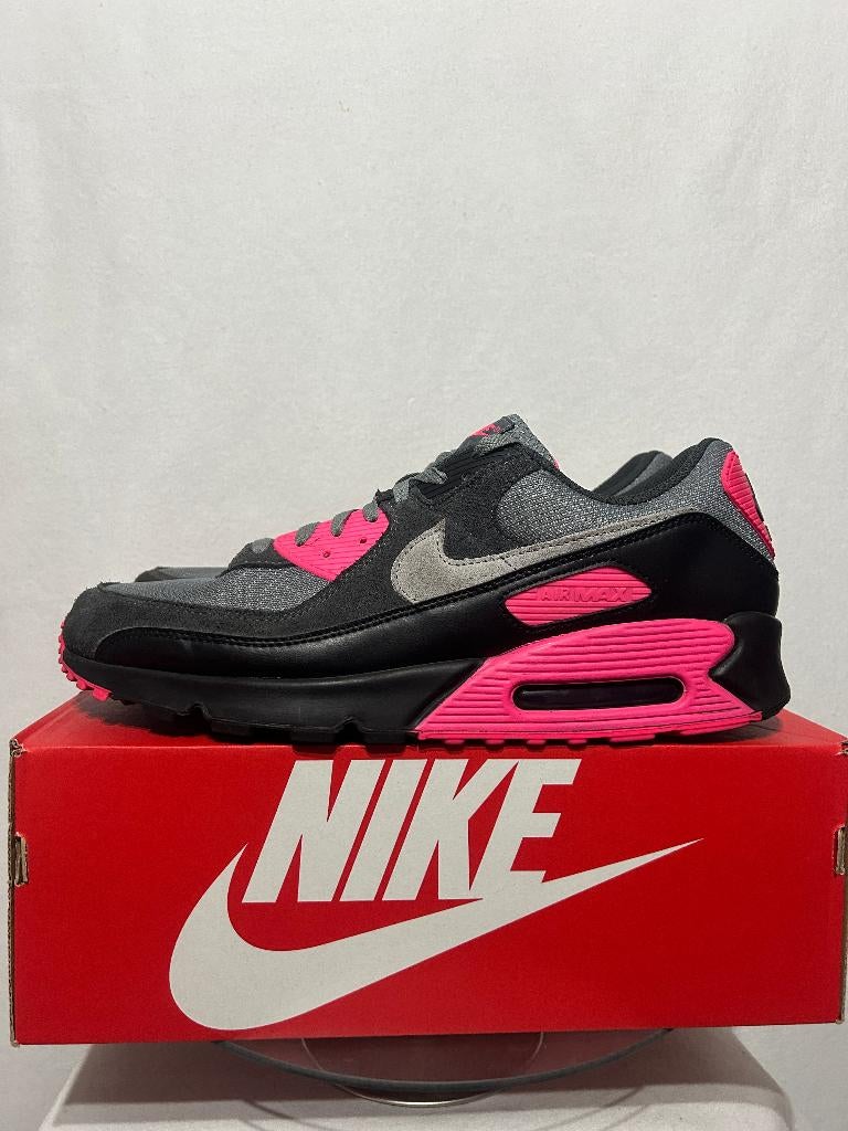 ALS NIEUW! Maat 48,5 - Nike Air Max 90 Wolf Grey Hyper Pink