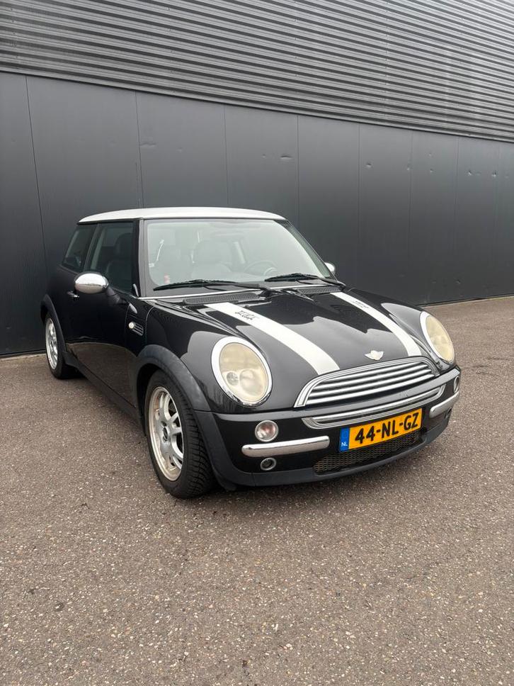 Mini 1.6 16V Cooper 2003 Zwart, Auto's, Mini, Bedrijf, Benzine, D, Hatchback, Handgeschakeld, Origineel Nederlands, Zwart, Voorwielaandrijving