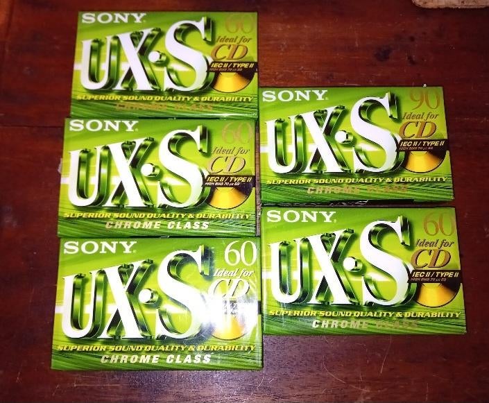 5 stuks Sony UX-S cassettes Made in Mexico (lees tekst!), Ophalen, 2 t/m 25 bandjes, Overige genres, Nieuw in verpakking