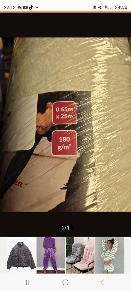 Primacover afdekfolie - 1 rol 65cm x 25m, Doe-het-zelf en Verbouw, Verf, Beits en Lak, Nieuw, Ophalen