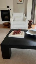 Massief houten salontafel, Ophalen, Gebruikt, 100 tot 150 cm, 50 tot 100 cm