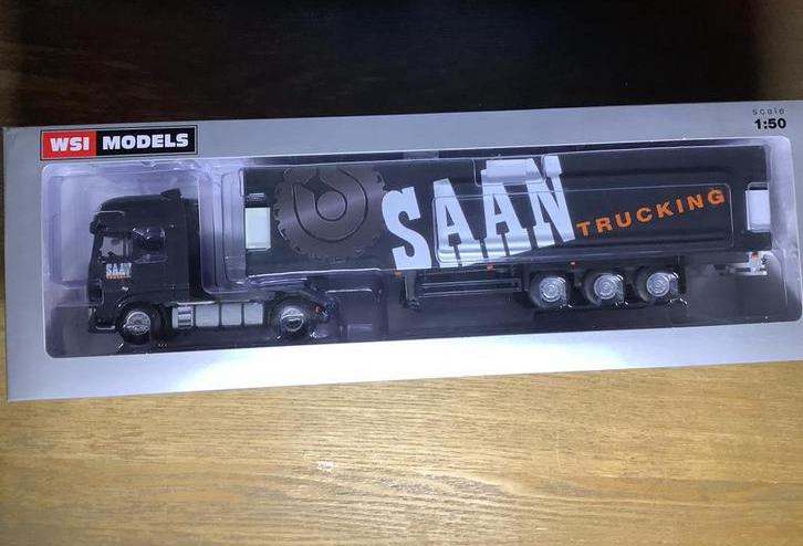 WSI Models DAF XF Super Space Cab SAAN Trucking 1:50, Hobby en Vrije tijd, Modelauto's | 1:50, Ophalen of Verzenden, Nieuw, Bus of Vrachtwagen