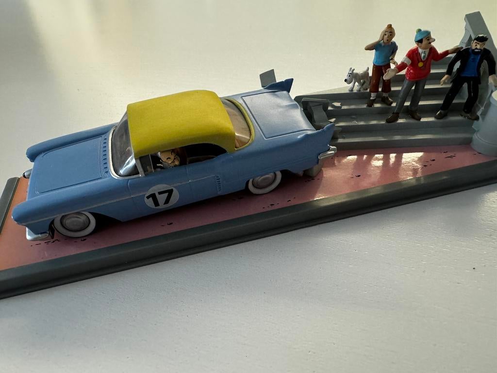 Kuifje auto diorama transport collectie de cadillac eldorado, Verzamelen, Stripfiguren, Ophalen of Verzenden, Kuifje, Nieuw, Beeldje of Figuurtje