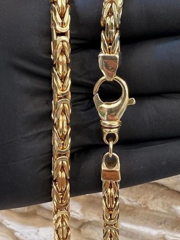 gouden Koningsketting 14kt Massief, Www.bredajuwelier.nl, Nieuw, Ophalen of Verzenden, Www.bredajuwelier.nl